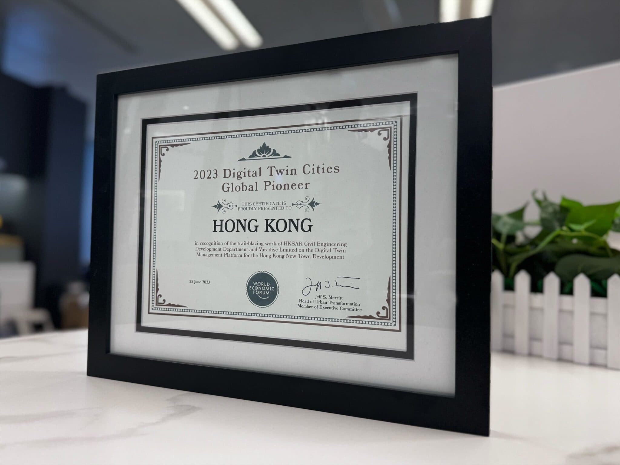 WEF Digital Twin Cities Certificate